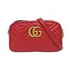 [Pre-Owned] GG Marmont Small Matelassé Shoulder Bag 'Hibiscus Red' - Very Good #1P3GOBI