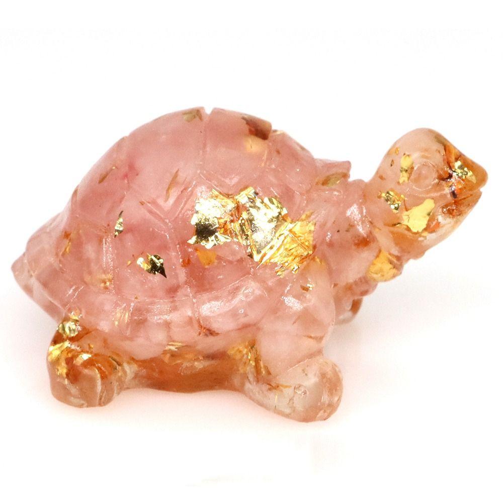 50MM Resin Turtle Statue Healing Crystals Tumbled Stones Sculpture Reiki Pocket Animals Tortoise Figurine Gems Crafts Home Decor