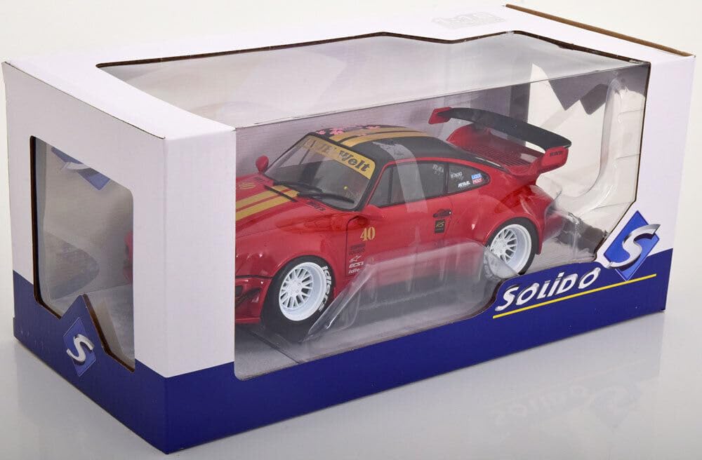 SOLID O 1/18 Porsche 911 (964) RWB Красная Сакура 2021 Rauh-Welt SOLIDO Rauh-Welt Литая Модель Автомобиля
