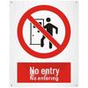 Bilingual Outdoor Aluminum Safety Warning Signs
