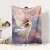 Angel Flight Flannel Blanket Throw Blanket Soft Warm Sofa Bed Camping Home Decor Unique Christmas Gift Cs92243