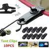 10 Pack Heavy Duty Tent Tarpaulin Clips Reusable Fasteners Camping Gear Essential Accessories