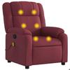 VidaXL Fauteuil de massage inclinable Rouge bordeaux Tissu 373551