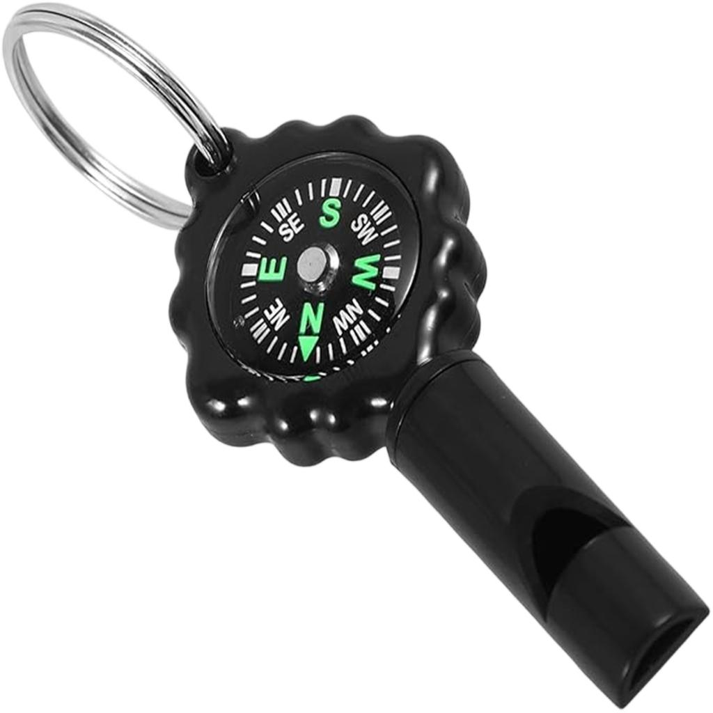 Camping Whistle Compass Keychain - Portable Outdoor Gear with High-Precision Direction , Lightweight and Easy To Carry
