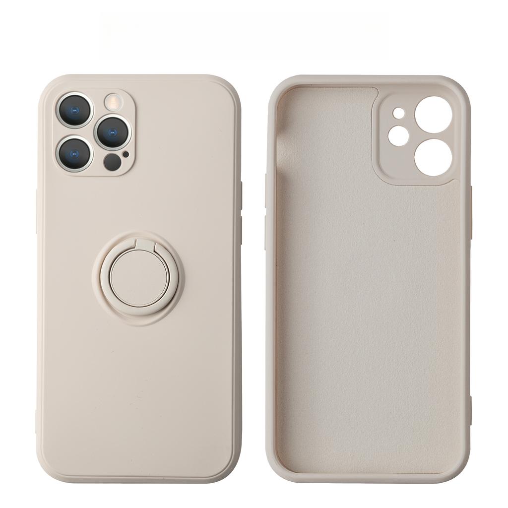 Подходит для чехла для мобильного телефона iPhone 16 Apple 15 Жидкий силикон Креативное кольцо-подставка 14 Отверстие для семени Полная защита Защитный чехол
