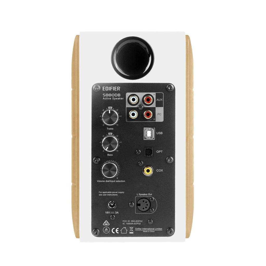 Edifier S880DB Active Bookshelf Speaker Bluetooth Audio 2 In 1 88W RMS Output Amplifier Titanium Dome Tweeter and Aluminum Diaphragm Midbass Driver