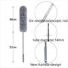 Telescopic Design Chicken Feather Duster Stainless Steel Handle Microfiber Duster  Household Use