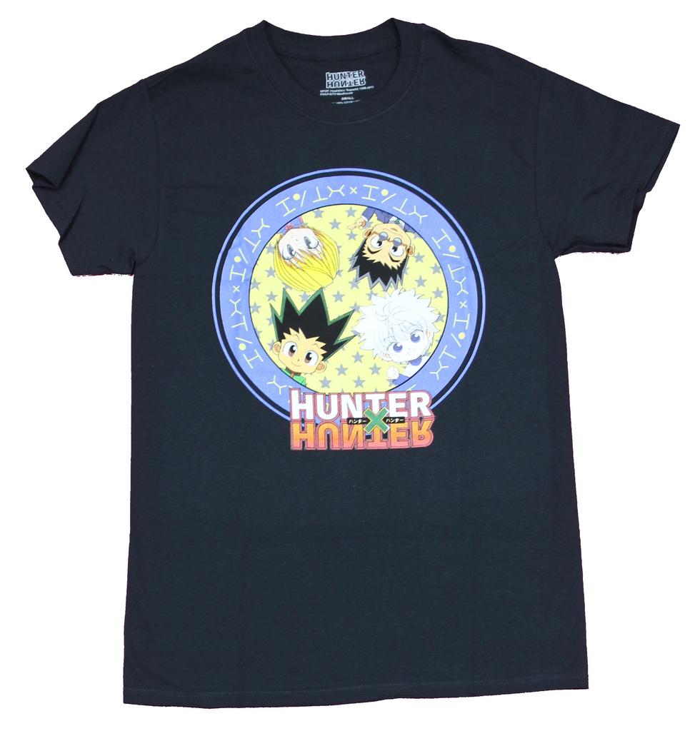Hunter X Hunter Adult New T-shirt 4 Characters Circle Pic logo