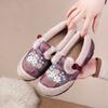Winter Mother Shoes National Style Embroidery 2024 Cotton Shoes Piled Thickened Warm Women's Cotton Shoes New Old Beijing Cloth Shoes