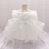 Платье для девочки Свадебное Платье для новорожденной девочки Платья для крещения с милым бантом Платье для дня рождения девочки-малышки Бальное платье AL190