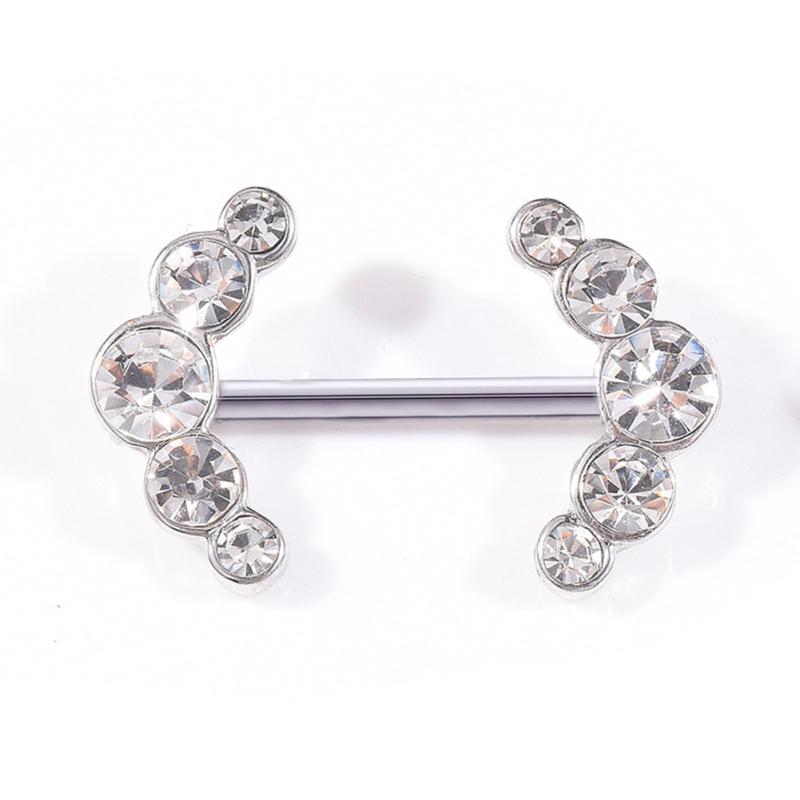 RUI RUI YU Женская мода Сексуальное симметричное кольцо для сосков с кристаллами Пирсинг ювелирные изделия