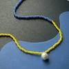 SUZURAN nami to pearl beads necklace _ Bicolor pearl bead necklace
