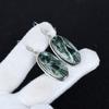 Серьги из натурального драгоценного камня серафинит, старинные серьги из стерлингового серебра 925 пробы, серьги-подвески из серебра в стиле бохо, подарки для женщин, подарки для нее