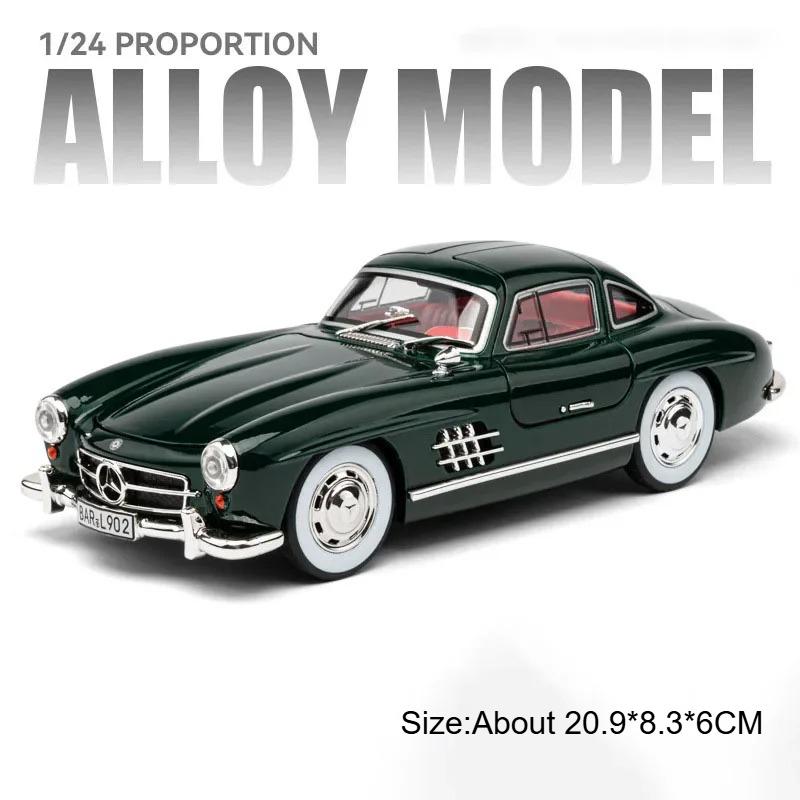 Scale 1:24 SLS 300SL Alloy Sports Car Model Toy Wheel Steering Doors Opened Vehicles Models Metal Diecast Boys Ornaments