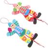 Wooden Clown Marionette Interactive Hand Puppets for Adults, Fun Pull String Toy, Finger Dexterity Training 2pcs