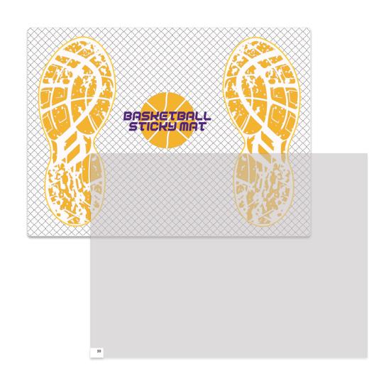 Баскетбольный липкий коврик Баскетбольная тяговая доска с отрывными листами для удаления грязи