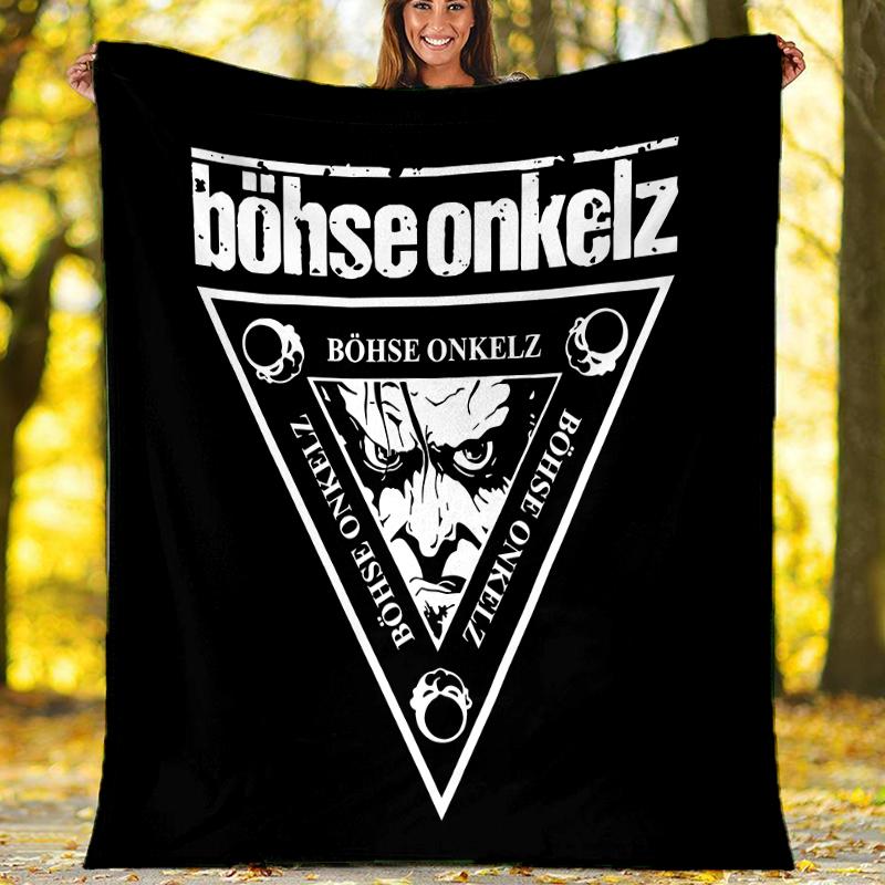 Böhse Onkelz band printed throw blanket—soft,warm;versatile blanket for all seasons—perfect as &air-conditioning throw,nap blanket