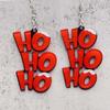 Christmas acrylic earrings, Santa Claus ear pendants, holiday earrings