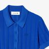Lacoste Женский плиссированный ребристый кардиган-поло с коротким рукавом AF4142-55NC4X