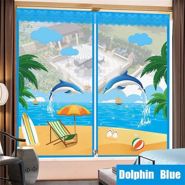 Summer Mosquito Screens Net Self-adhesive Window Screen Door Curtain Velcro Removable Household Decorative Curtain Zipper Opening