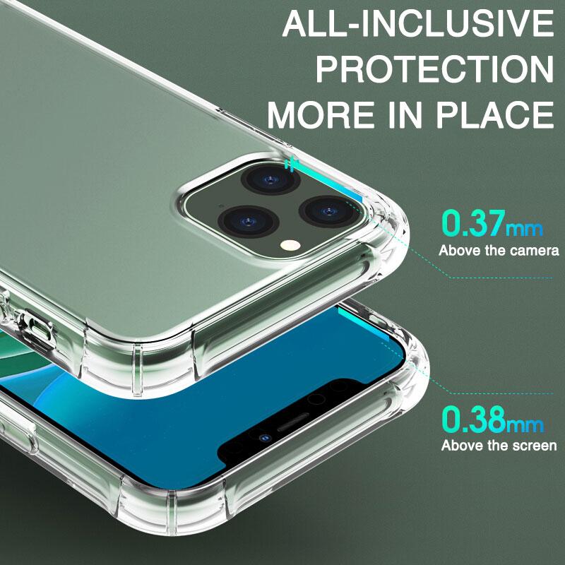 Ударопрочный Бронированный Прозрачный Мягкий ТПУ Чехол Для iPhone 11 Pro Max SE X XS XR 6 6S 7 8 6SPlus 7Plus 8Plus Силиконовый Прочный Подушки Безопасности Задняя Крышка Чехол
