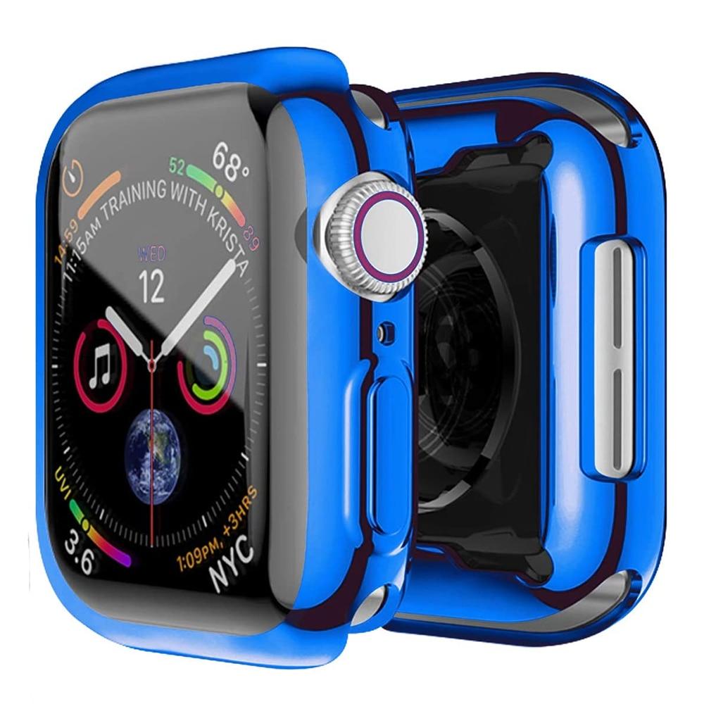 Тонкий чехол для часов 360 для Apple Watch Case 7 6 SE 5 4 3 2 1 42 мм 38 мм, мягкая прозрачная защитная пленка из ТПУ для iWatch 4 3 44 мм 40 мм