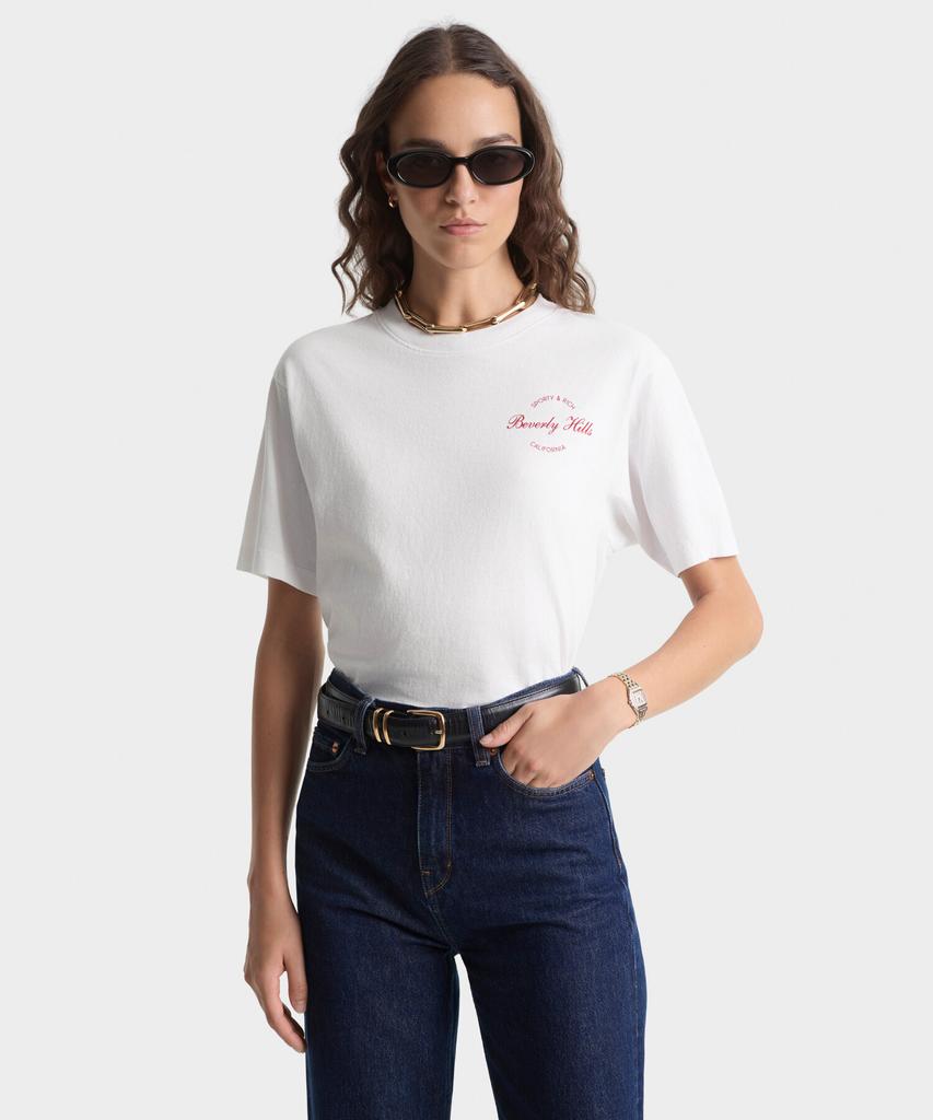 SPORTY&RICH Футболка с надписью Beverly Script Унисекс R265Aut111