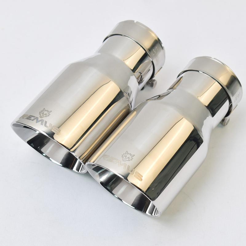 RE 1 шт. Наконечник выхлопной трубы 2,5 дюйма вход 4 дюйма выход 7,5" длина Нержавеющая сталь 304 Косой срез Двойной слой Наконечник выхлопной трубы Делай