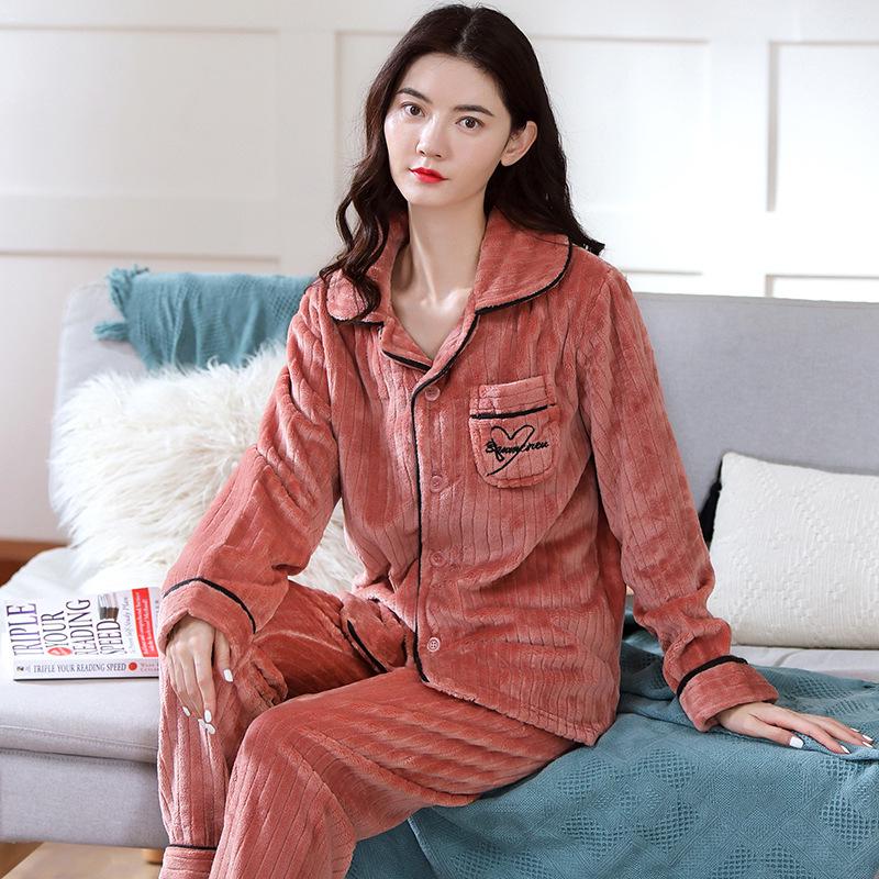 Women's Pajamas Set Warm Cartoon Leisure Women's Pajamas Set I Am Homewear Set