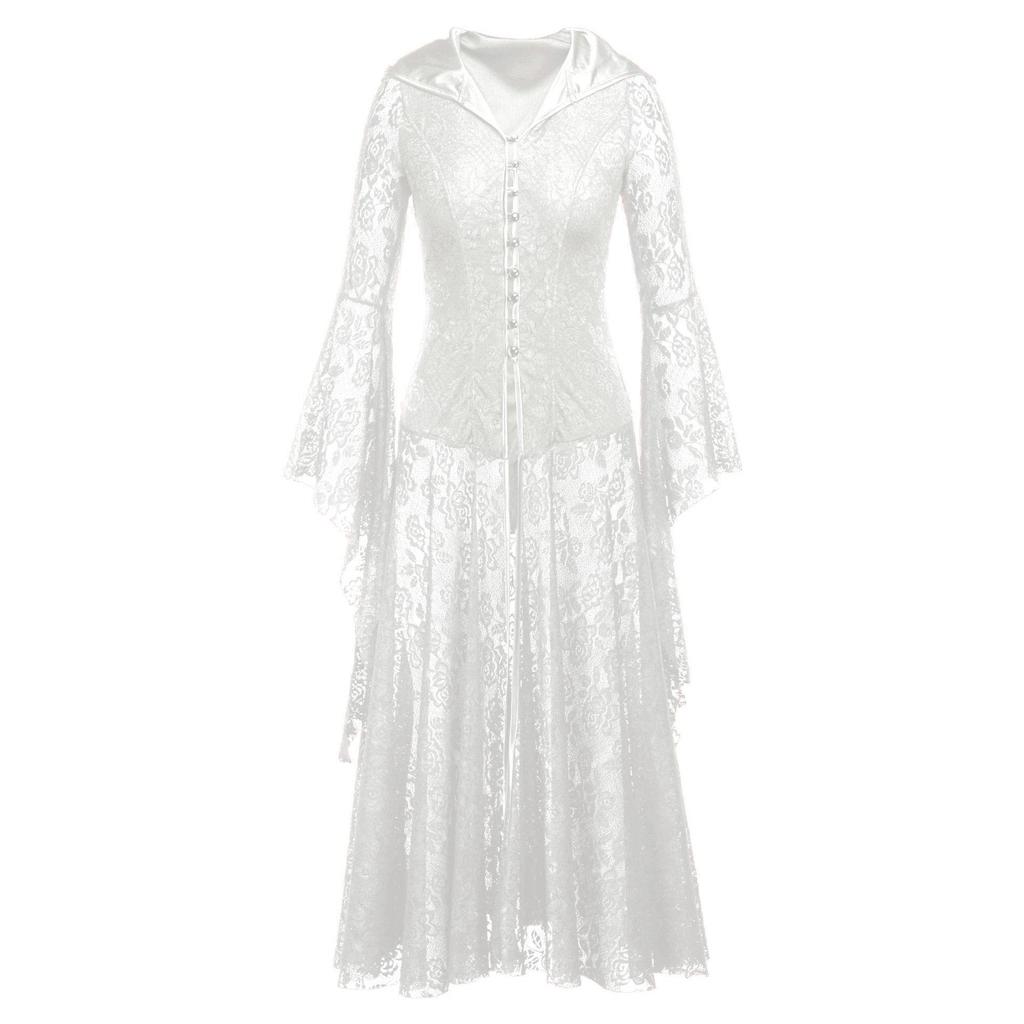 Готическое средневековое черное кружевное платье Лолиты для женщин