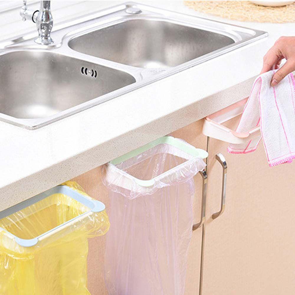 Cupboard Cabinet Door Rubbish Can Hanging Basket Trash Rack Storage Organizer Garbage Bag Holder
