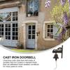 Ретро Уличный Колокольчик Деревенский Винтажный Большой Железный Настенный Металлический Дверной Звонок для Улицы Декоративные Колокольчики