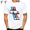 New Summer Men Short Sleeve Vintage Germany Eudm E36 M3 Tshirt Legend Sport Car Design Boy Casual Tops Cool Man Tees White