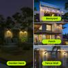 Outdoor Solar Powered Wall Lights 2 Lighting Modes IP65 Waterproof Porch Light For Garage House Outside Garden Lighting
