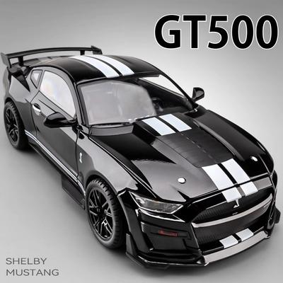 1:18 Мустанг GT500 Аккорд Легкосплавные Машинки Литые Модели Игрушки 4 Двери Открываются со Звуком Светом Машинки с Оттяжкой Детский Подарок на День Рождения