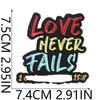 Encouraging Quotes Embroidery Cloth Sticker Inspirational Words Patch Sticker Computer Embroidery Label English Alphabet Embroidery Chapter Sticker Ir
