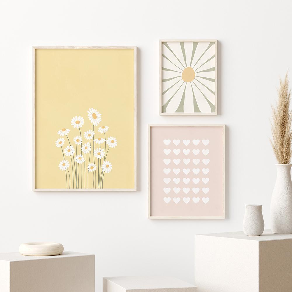 Богемный цветочный рынок, минималистская настенная живопись маслом, скандинавский постер