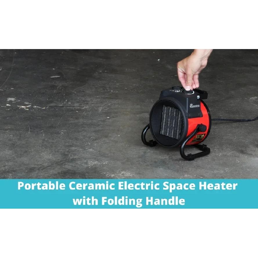 Portable Ceramic Electric Space Heater Thermostat Air Warmer Radiator Room Fast Heat Auto Shut-Off Safety Feature 2000W 3000W