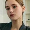 [Серебро 925 пробы] Серьга-гвоздик овальной формы с прозрачным камнем