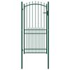 Day and Night - Day and Night Fence Gate with Green Steel Spikes 100x200 Cm