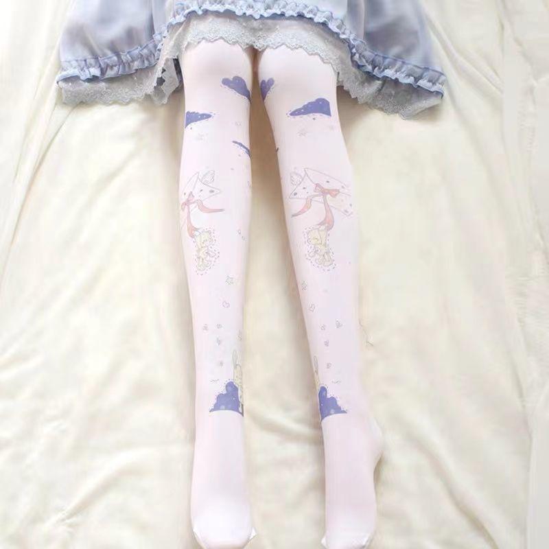 Колготки Lolita Soft Girl длиной до колена - милые летние/осенние утягивающие носки