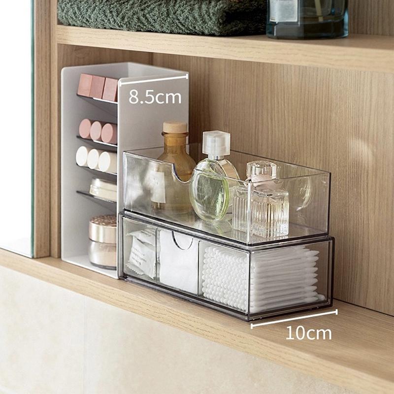 Ящик для хранения зеркального шкафа, стойка для хранения косметики и помады, организация рабочего стола в ванной, многослойный ящик для хранения с выдвижными ящиками