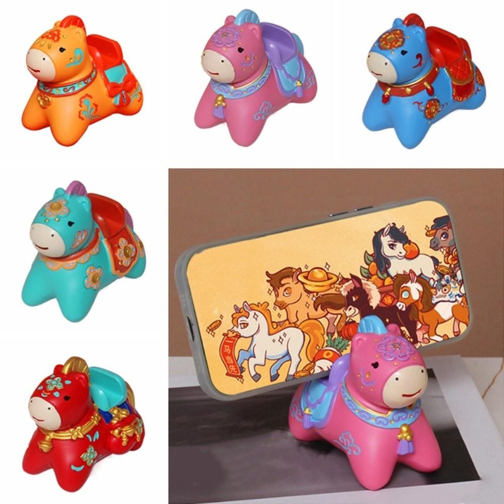 Талисман Зодиака Лошадь Подставка для телефона Украшение 2026 Год Лошади Фигурки Украшение для салона автомобиля