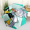 1 шт. Зонт для улицы Looney Tunes Багз Банни и Даффи Дак - Автоматическое открытие/закрытие, Портативная 3-складная конструкция, Железный каркас с 8 ребрами, Идеальный подарок для поклонников,