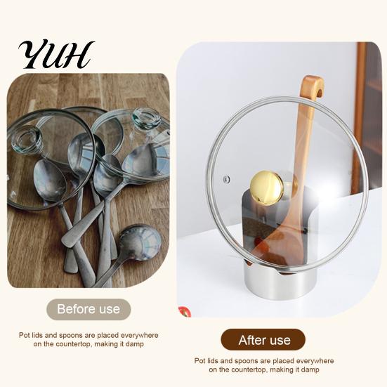 Kitchen Counter Organizer Stainless Steel Pot Lid Organizer, Vertical Cutting Board And Spatula Utensil Holder Holder, Rust-proof Multifunctional