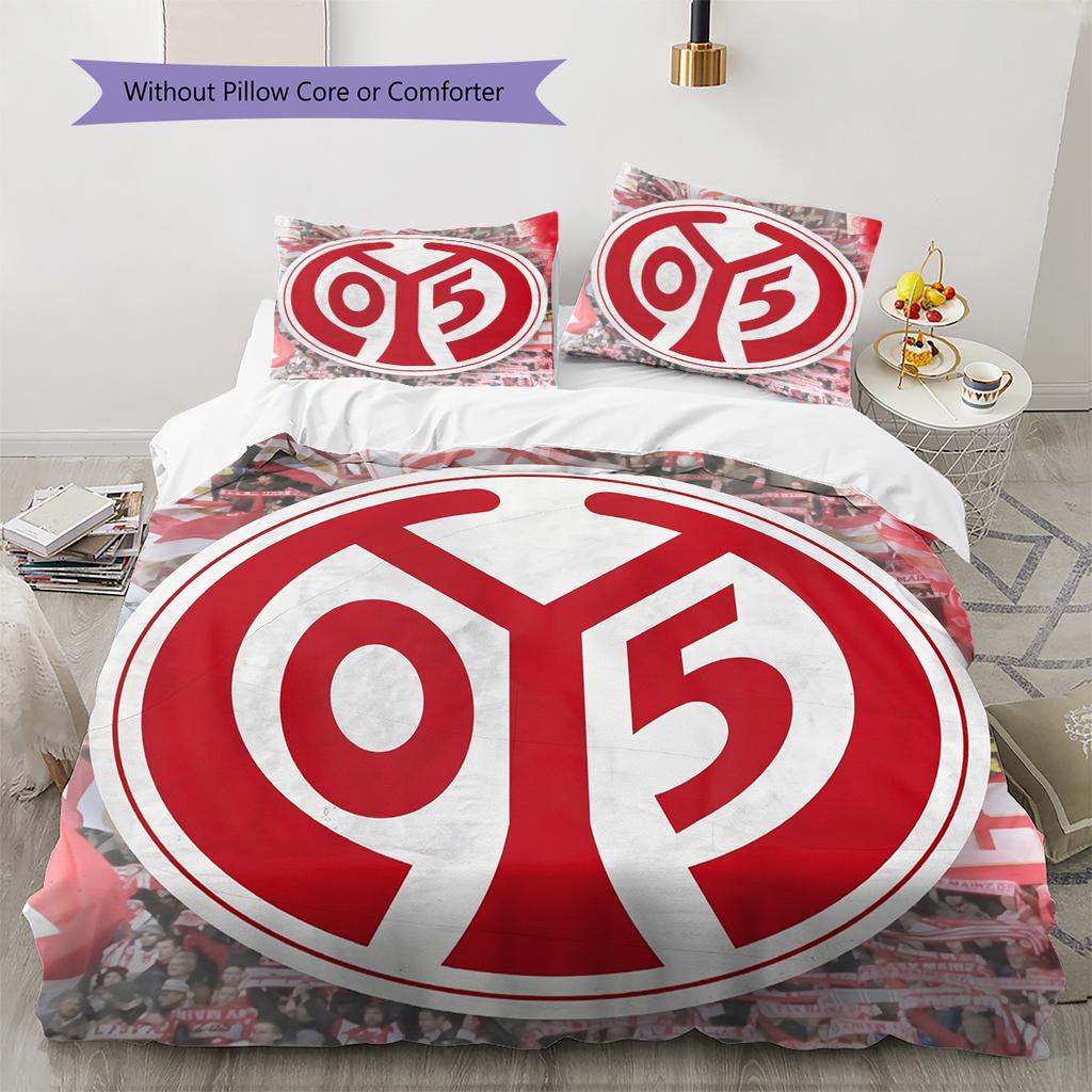 FSV Mainz 05 Pattern Bedding Home Decoration Birthday Gift (1 * duvet cover + 2 * pillowcase, without core)