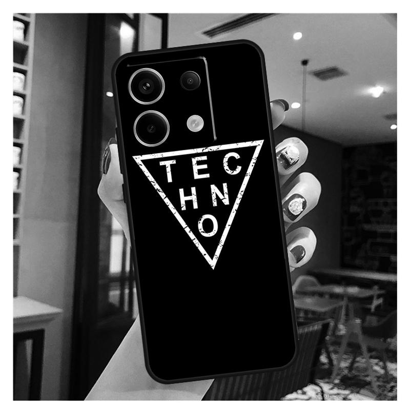 Чехол с цитатами о техно-музыке для Xiaomi Redmi Note 13 Pro 12 11 9 10 12S 11S 10S 9S Redmi 13 12 10C 12C 13C