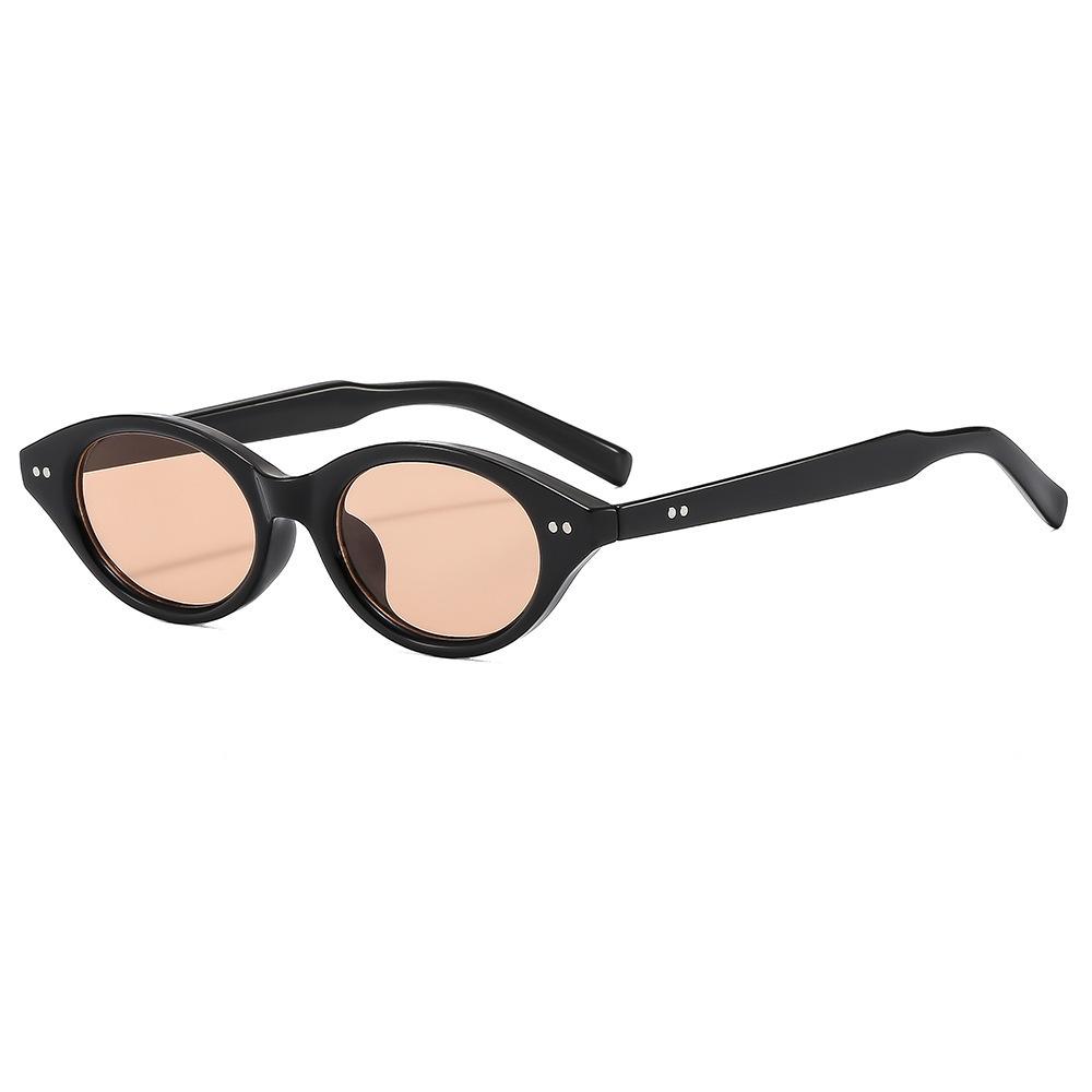 New fashionable retro round small frame sunglasses ins personalized classic casual simple outdoor sunglasses