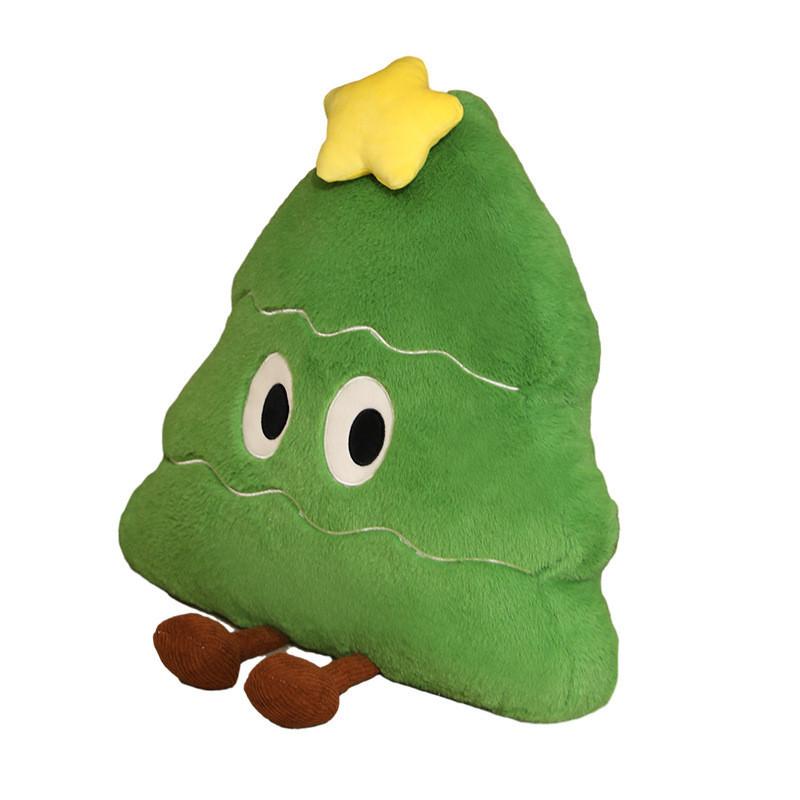 Pointed Five Star Christmas Tree Plush Toy Pillow Plant Stuffed Doll Decorations