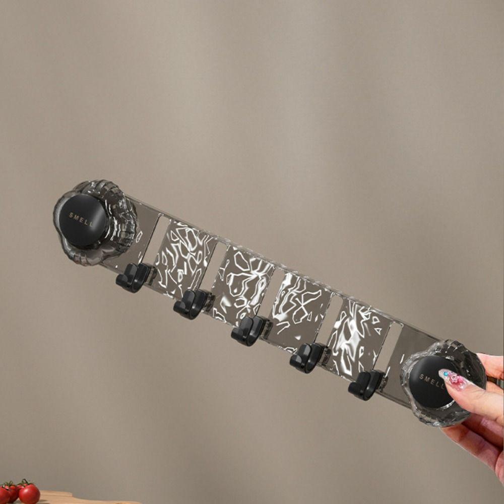 Полка для полотенец Вакуумный крючок Многоцелевые вешалки для халатов и пальто Новые кухонные принадлежности Хранение Ряд крючков